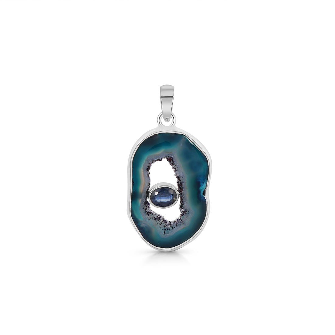 Blue Agate Pendant-(ABU-P-40.)